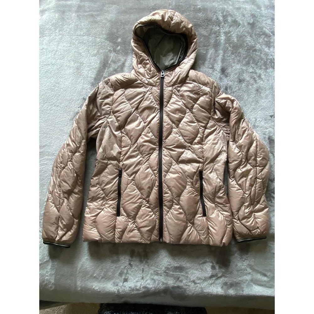Lucky Brand Jacket LA CA Women Large Lightweight Down Puffer Outerwear sku16